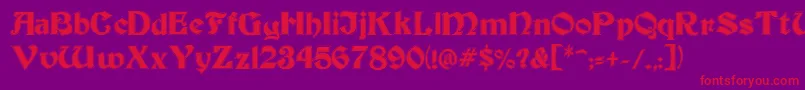 BeckerInline Font – Red Fonts on Purple Background