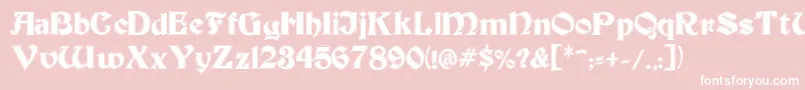 フォントBeckerInline – ピンクの背景に白い文字