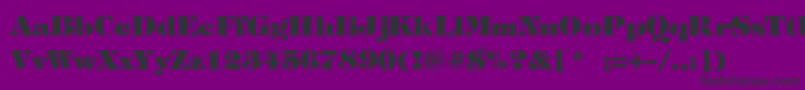 StephanieHeavy Font – Black Fonts on Purple Background