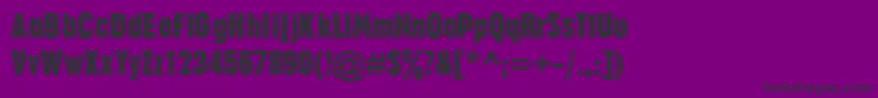 P760SansRegular Font – Black Fonts on Purple Background