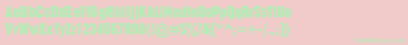 P760SansRegular-Schriftart – Grüne Schriften auf rosa Hintergrund