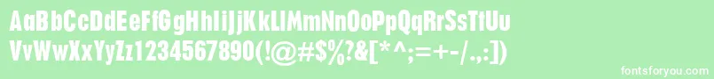 P760SansRegular Font – White Fonts on Green Background