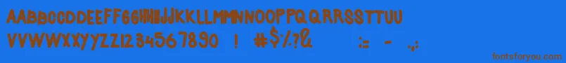 Acids Font – Brown Fonts on Blue Background