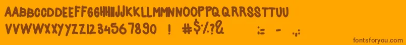 Acids Font – Brown Fonts on Orange Background