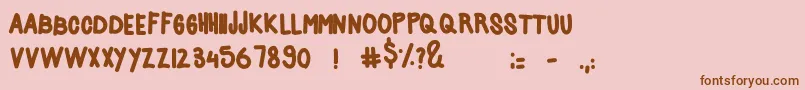 Acids Font – Brown Fonts on Pink Background