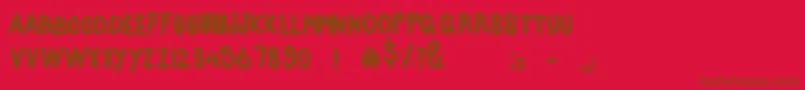 Acids Font – Brown Fonts on Red Background