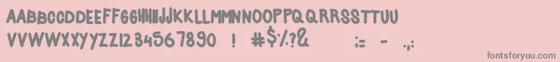 Acids Font – Gray Fonts on Pink Background