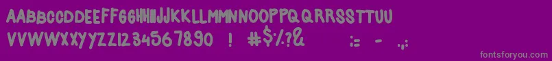 Acids Font – Gray Fonts on Purple Background