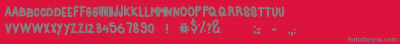 Acids Font – Gray Fonts on Red Background