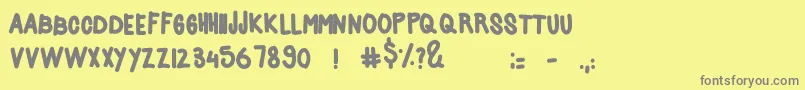 Acids Font – Gray Fonts on Yellow Background