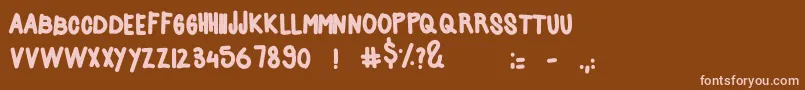 Acids Font – Pink Fonts on Brown Background