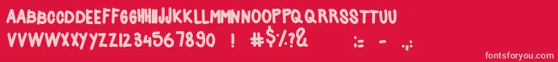 Acids Font – Pink Fonts on Red Background