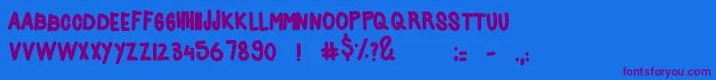 Acids Font – Purple Fonts on Blue Background