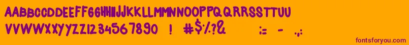 Acids Font – Purple Fonts on Orange Background