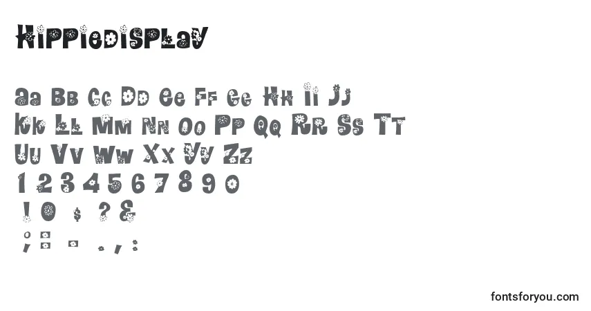 Fuente Hippiedisplay - alfabeto, números, caracteres especiales