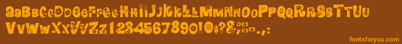 Hippiedisplay Font – Orange Fonts on Brown Background