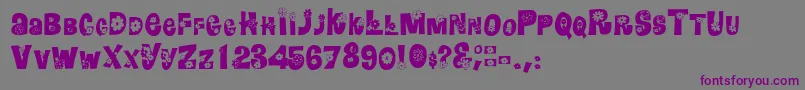 Hippiedisplay Font – Purple Fonts on Gray Background