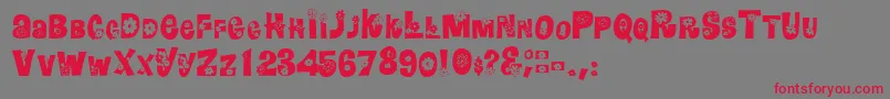 Hippiedisplay Font – Red Fonts on Gray Background