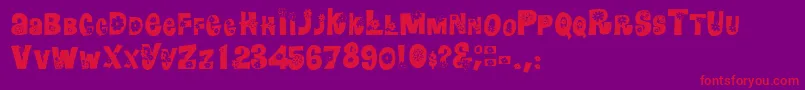 Hippiedisplay Font – Red Fonts on Purple Background