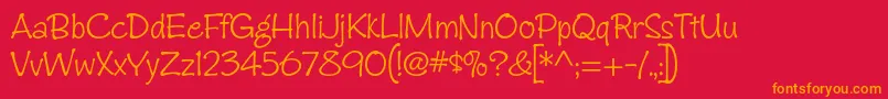 Ziptydostd Font – Orange Fonts on Red Background