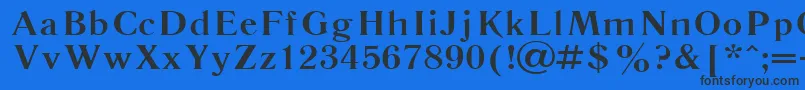 Шрифт Literaturnaya115b – чёрные шрифты на синем фоне
