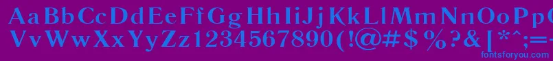 Literaturnaya115b Font – Blue Fonts on Purple Background