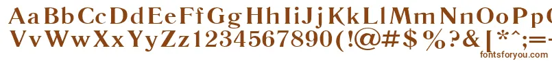 Literaturnaya115b-Schriftart – Braune Schriften auf weißem Hintergrund