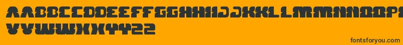 ForestJump-Schriftart – Schwarze Schriften auf orangefarbenem Hintergrund