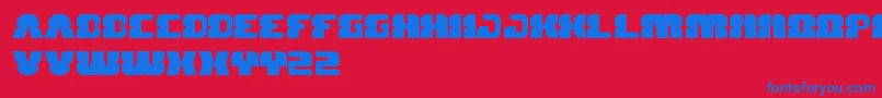 フォントForestJump – 赤い背景に青い文字