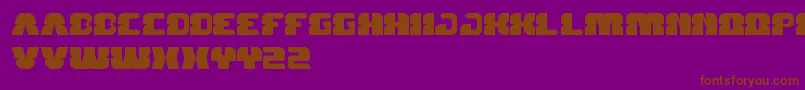 フォントForestJump – 紫色の背景に茶色のフォント