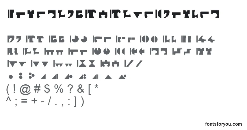 Шрифт InterlacByBluePanther – алфавит, цифры, специальные символы