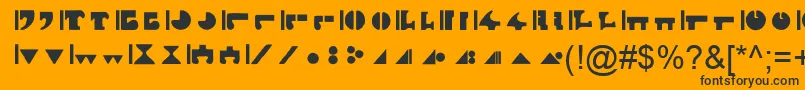 InterlacByBluePanther Font – Black Fonts on Orange Background