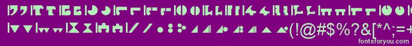 InterlacByBluePanther Font – Green Fonts on Purple Background