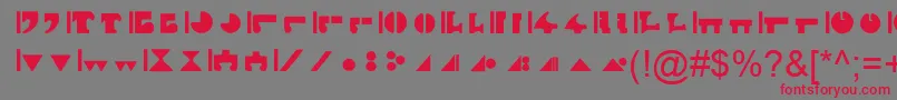 InterlacByBluePanther Font – Red Fonts on Gray Background