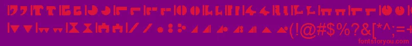 InterlacByBluePanther Font – Red Fonts on Purple Background