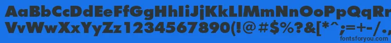 Futurafuturisblackc Font – Black Fonts on Blue Background