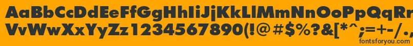 Futurafuturisblackc Font – Black Fonts on Orange Background