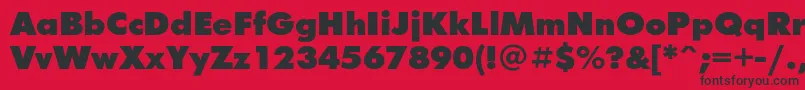 Futurafuturisblackc Font – Black Fonts on Red Background