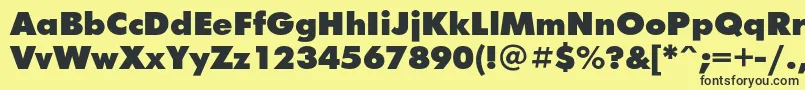 Futurafuturisblackc Font – Black Fonts on Yellow Background