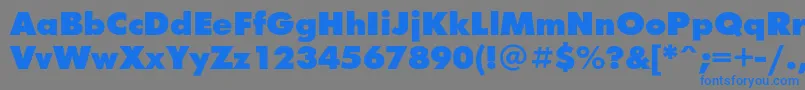 Futurafuturisblackc Font – Blue Fonts on Gray Background