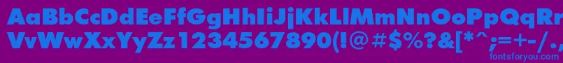 Futurafuturisblackc Font – Blue Fonts on Purple Background