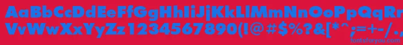 Futurafuturisblackc Font – Blue Fonts on Red Background