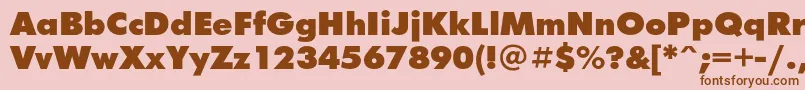 Futurafuturisblackc Font – Brown Fonts on Pink Background