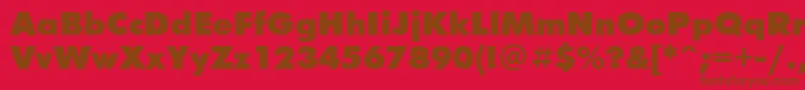 Futurafuturisblackc Font – Brown Fonts on Red Background