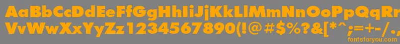 Futurafuturisblackc Font – Orange Fonts on Gray Background