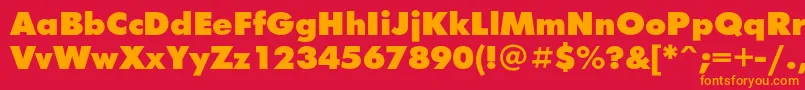 Futurafuturisblackc Font – Orange Fonts on Red Background