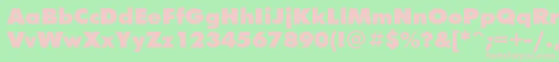 Futurafuturisblackc Font – Pink Fonts on Green Background