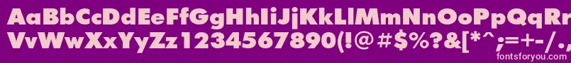 Futurafuturisblackc Font – Pink Fonts on Purple Background