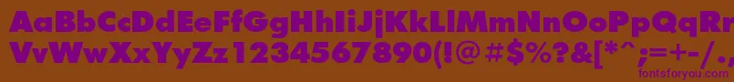 Futurafuturisblackc Font – Purple Fonts on Brown Background