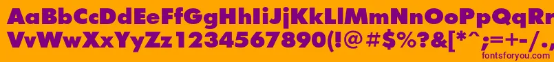 Futurafuturisblackc Font – Purple Fonts on Orange Background